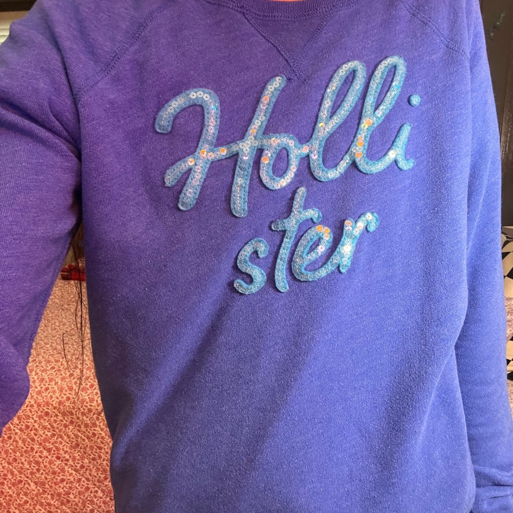 Hollister Co. sequin long sleeve crewneck